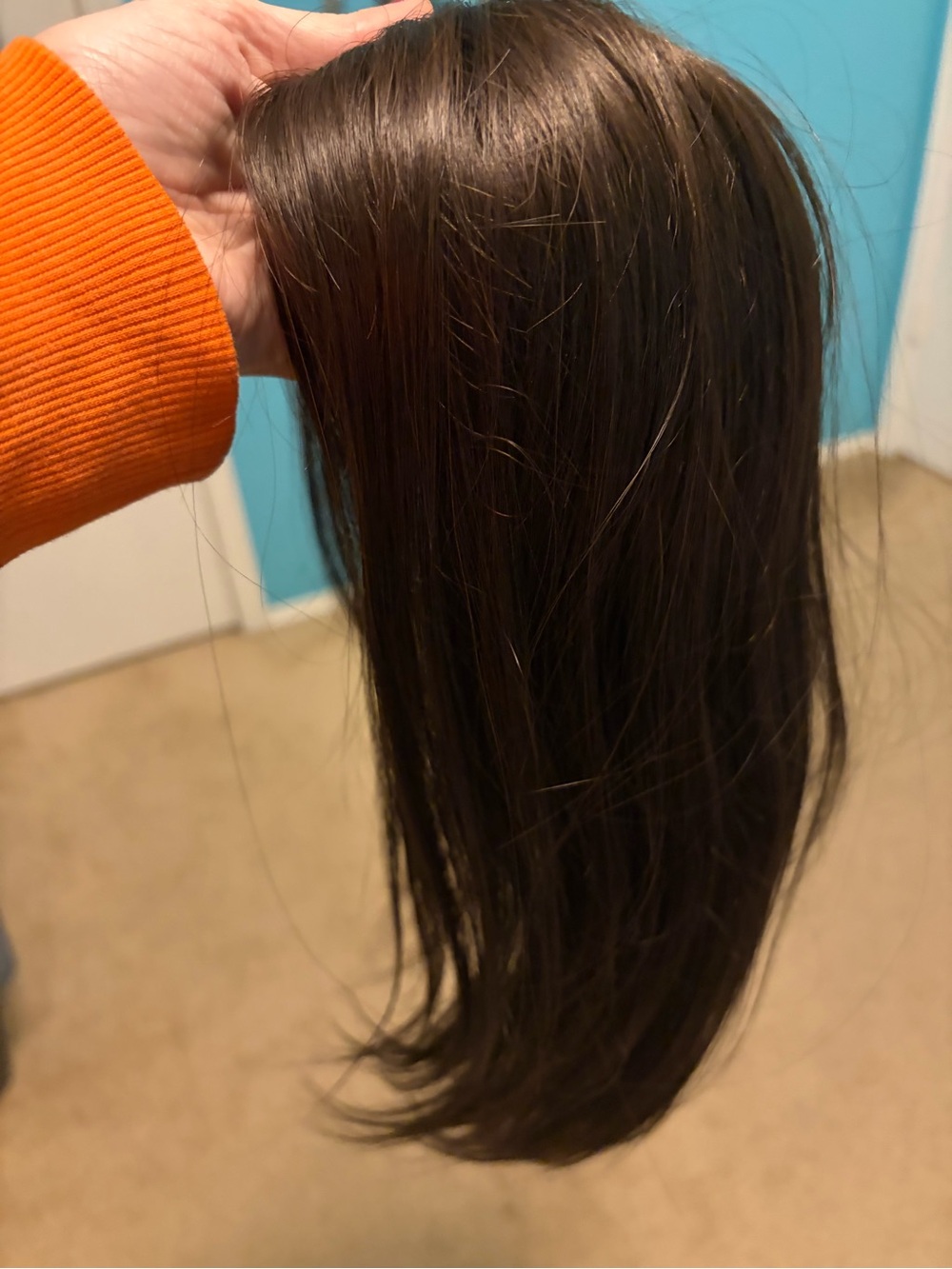 Custom Dark Brown Remy Human Hair 6x8 Mono Topper